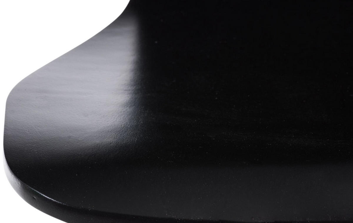 BESUCHERSTUHL Holz Schwarz - Schwarz, Holz/Metall (43/84/50cm) - CLP