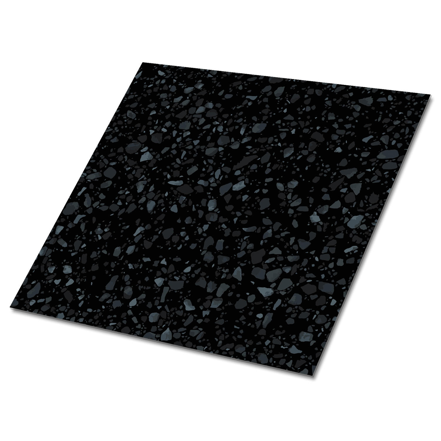 FLIESENAUFKLEBER 9 Stück 30x30 cm selbstklebend Klassischer schwarzer Boden - Schwarz, Textil (30/1.6/30cm) - TULUP