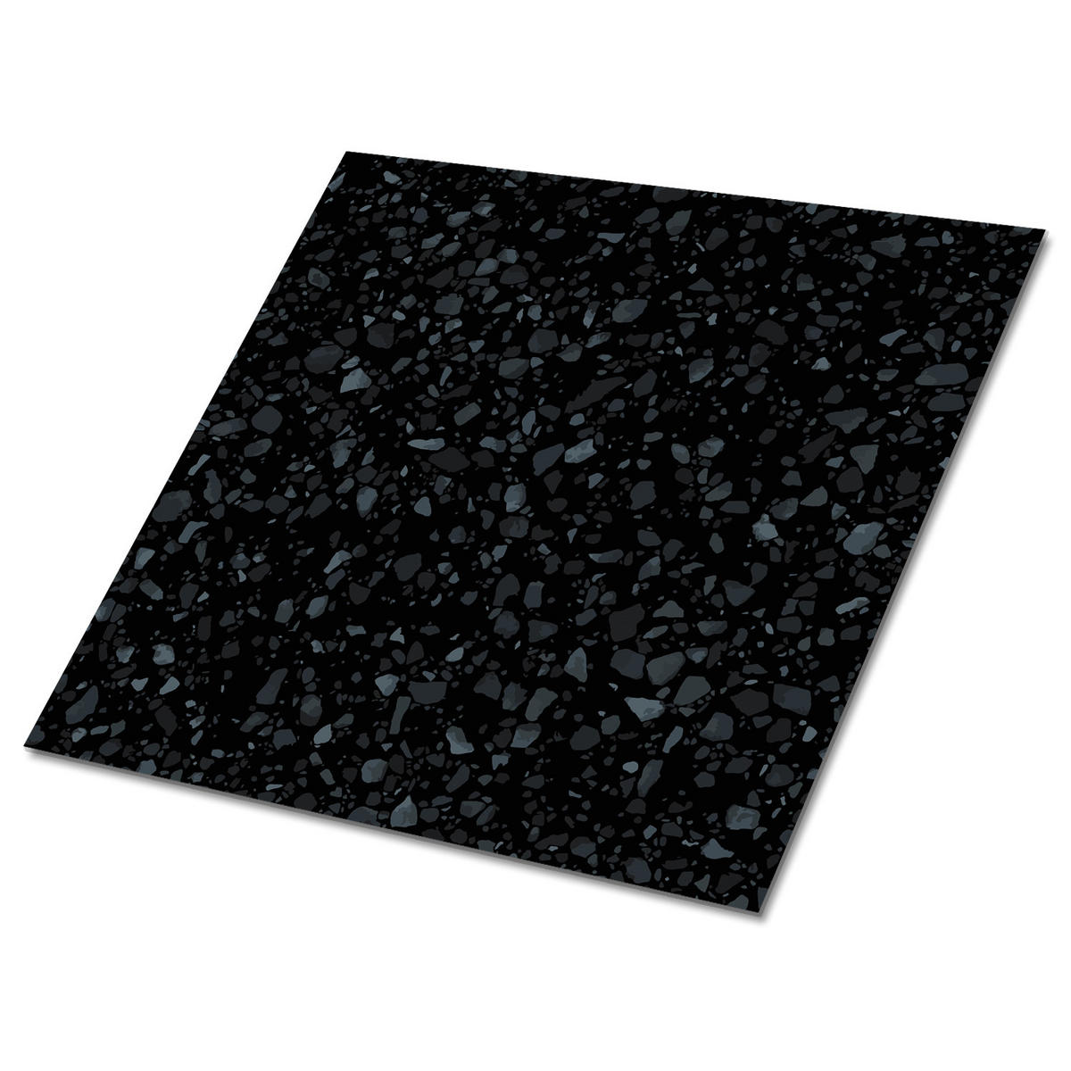 FLIESENAUFKLEBER 9 Stück 30x30 cm selbstklebend Klassischer schwarzer Boden - Schwarz, Textil (30/1.6/30cm) - TULUP