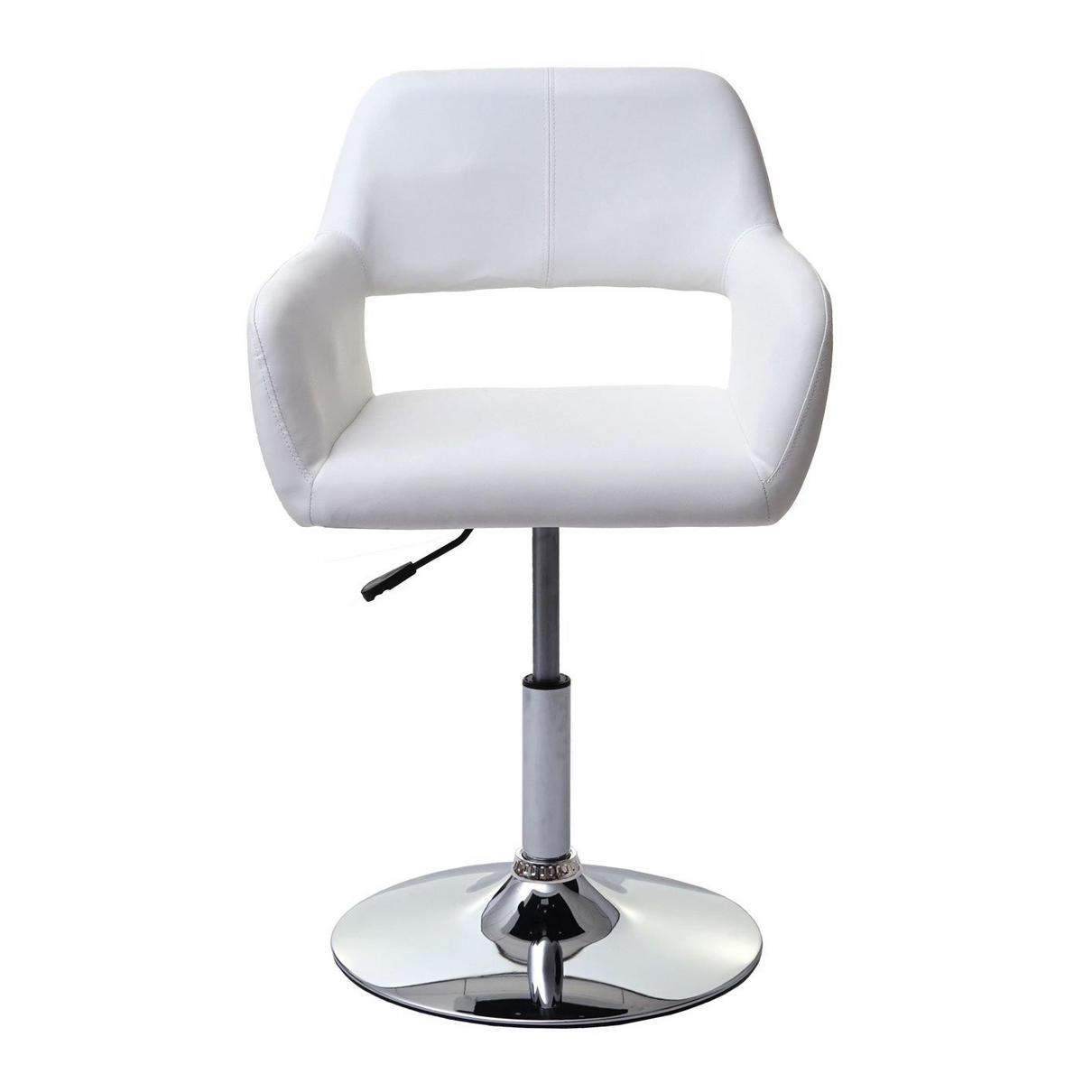 ESSZIMMERSTUHL Weiß, Silber - Silberfarben/Weiß, Textil (58/89/55cm) - MCW