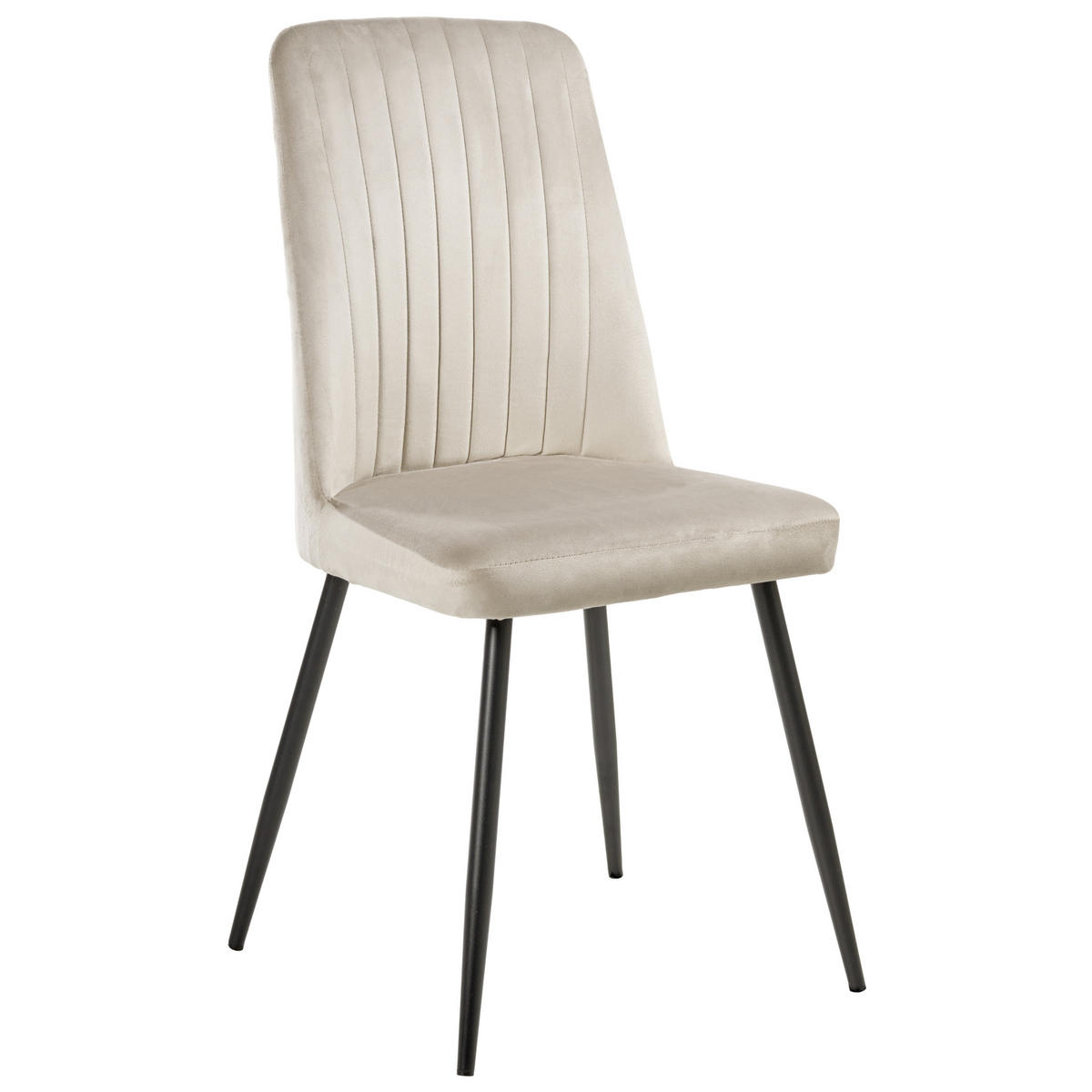 ÉTKEZŐSZÉK 4 darabos Szett Bézs Kirby - bézs/fekete, textil (47/91/49cm) - Beliani