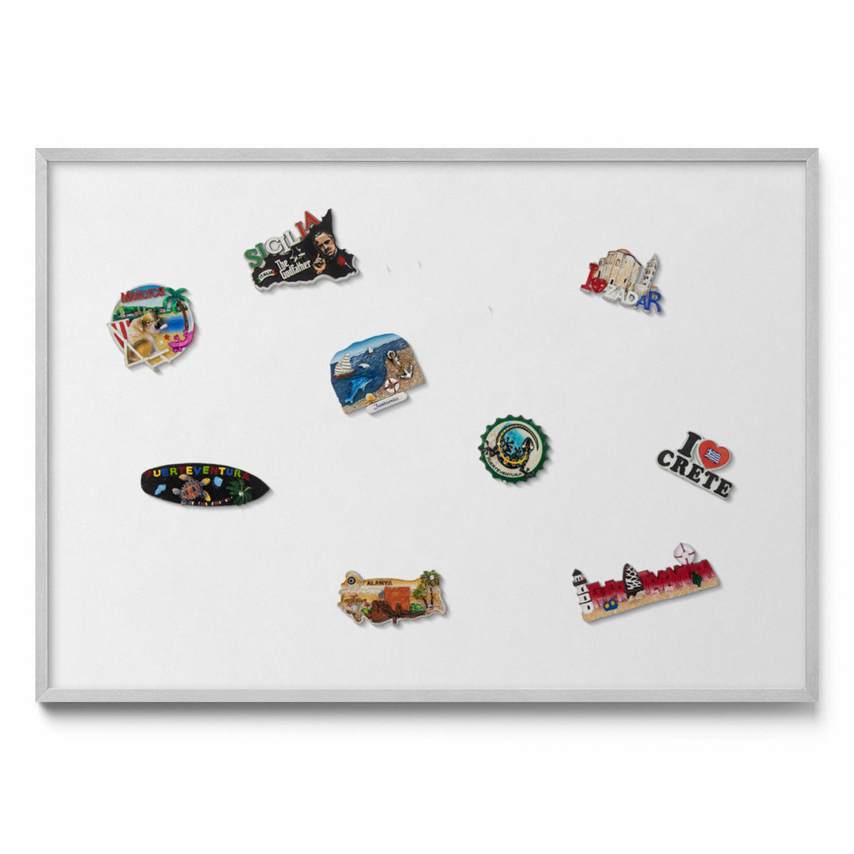 MAGNETTAFEL 100x70 cm Weißer Rahmen Farbe Weiß - Transparent, Metall (100/70/0.4cm) - TULUP