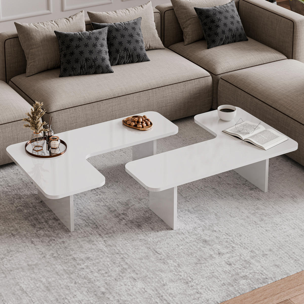 COUCHTISCH Toro Weiß - Weiß, Holzwerkstoff (89/58/28cm) - Decorotika