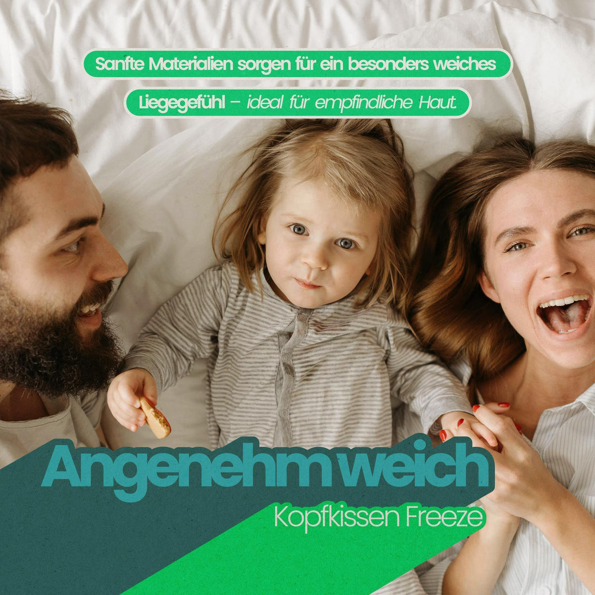 KOPFKISSEN Freeze mit Kühl-Effekt 40x80 cm - Weiß, Textil (80/40cm) - Bestlivings