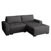 ECKSOFA Milton - Schwarz/Grau, Holz/Textil (237/180cm) - MIRJAN24