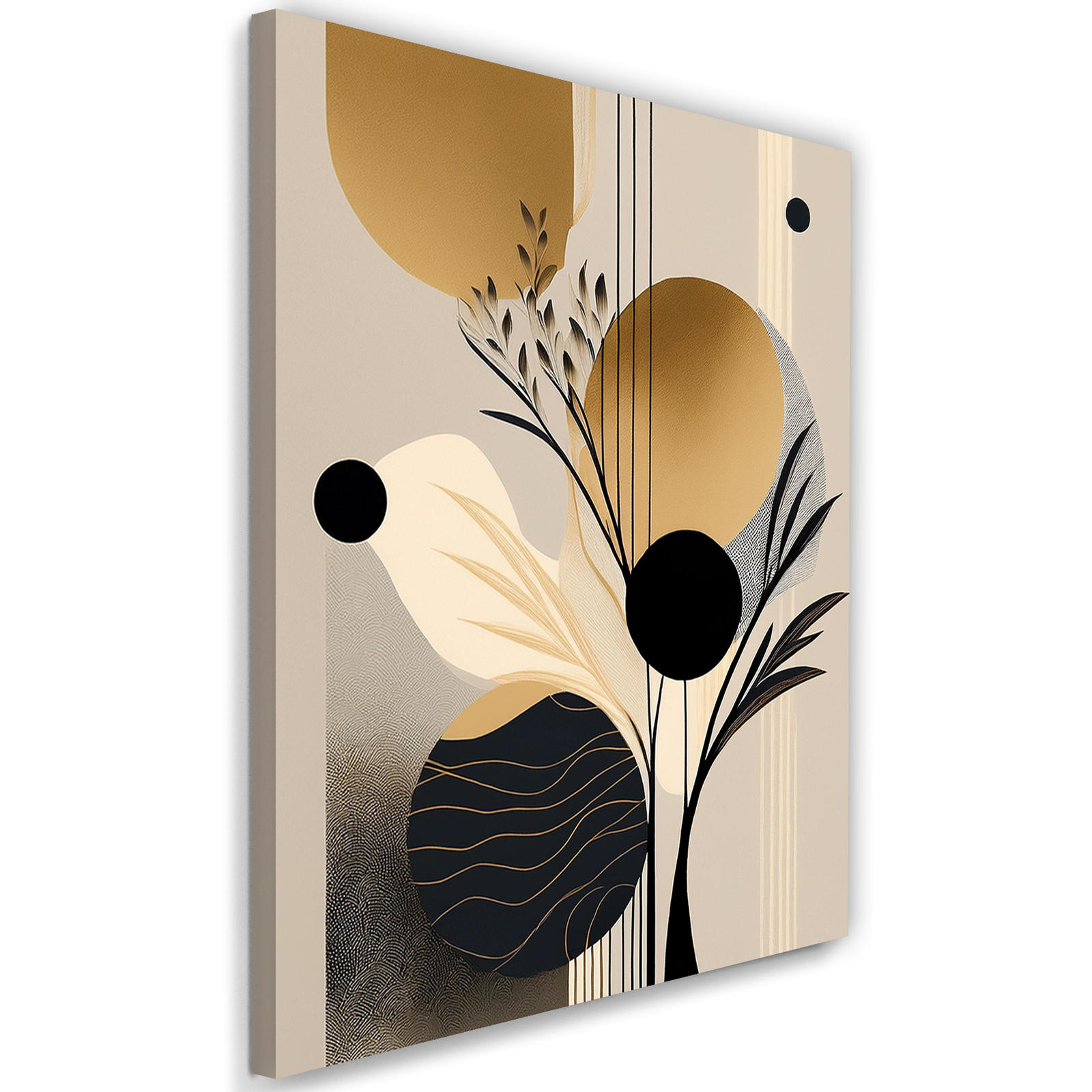 WANDBILD abstraktion boho gold glamour - Beige, Textil (40/60cm) - Feeby