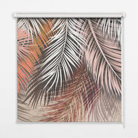 VNÚTORNÁ roleta - okenná roleta - roleta - 100x100 cm - Listy - sivá, plast (100/100/0.5cm) - TULUP