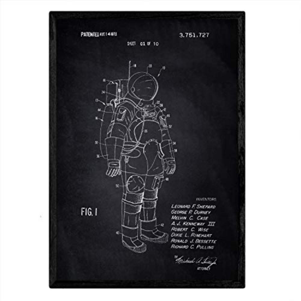 POSTER Astronautenanzug Patent A3 Rahmenlos - Klar, Papier (29.7/5/42cm) - Nacnic