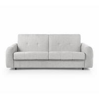 SCHLAFSOFA Pireus mit italienischem Gestell, 180x200, Hellgrau - Hellgrau/Schwarz, Textil (250/90/100cm) - Beautysofa