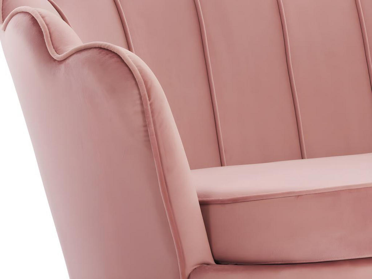 MUSCHELSOFA 2-Sitzer - Samt - Rosa - DANDELION - Pink, Textil (73/78/124cm) - Pascal Morabito