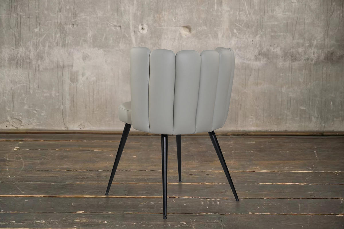 ESSZIMMERSTUHL JADA Grau Leder - Grau, Leder (59/79/55cm) - KAWOLA