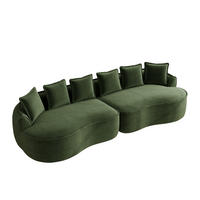 4-SITZER-SOFA DE-34260 modular Grün - Grün, Textil (114/67/320cm) - ComfortXL