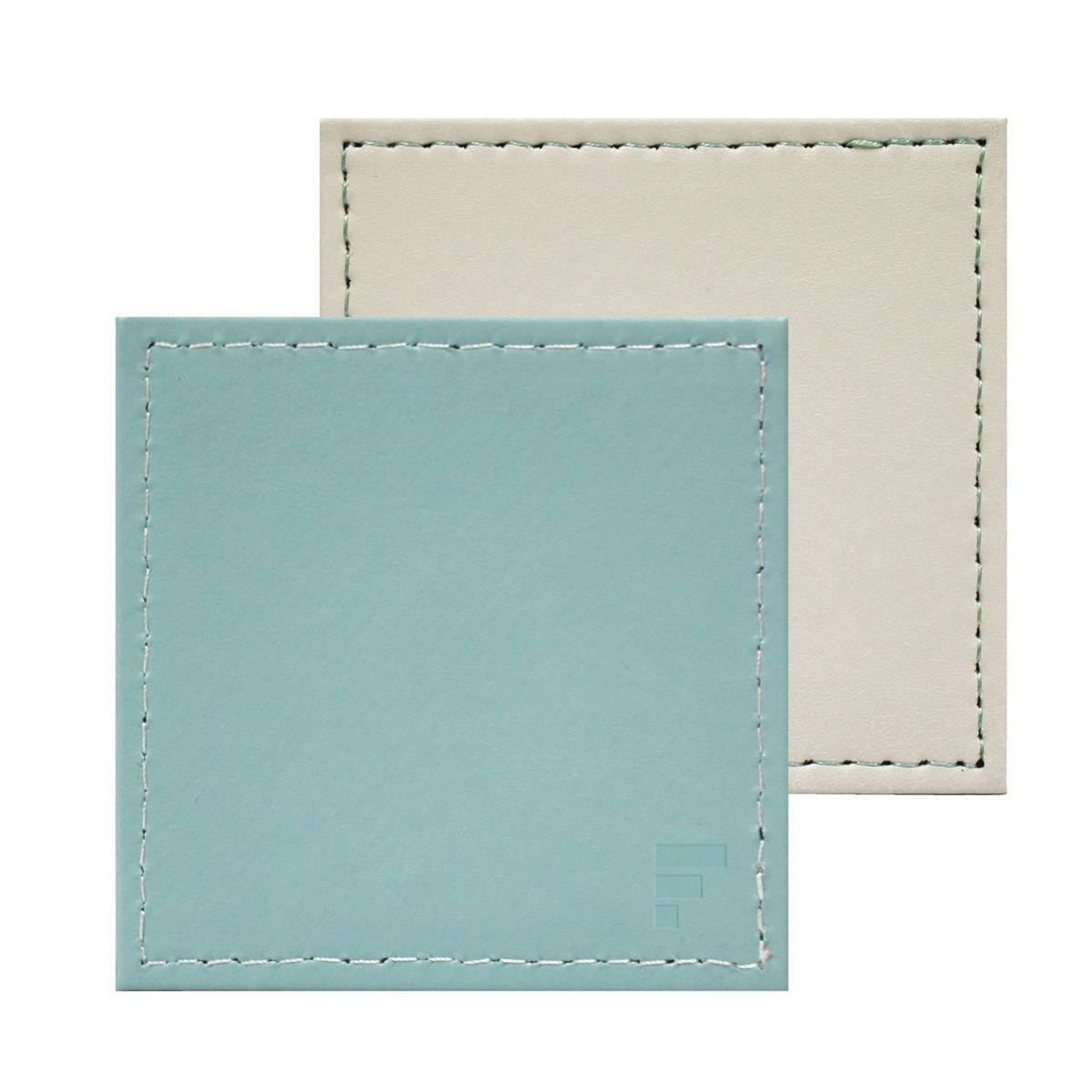 UNTERSETZER Mint/Elfenbein, 4er Set - Mintgrün, Textil (10/10cm) - Freeform