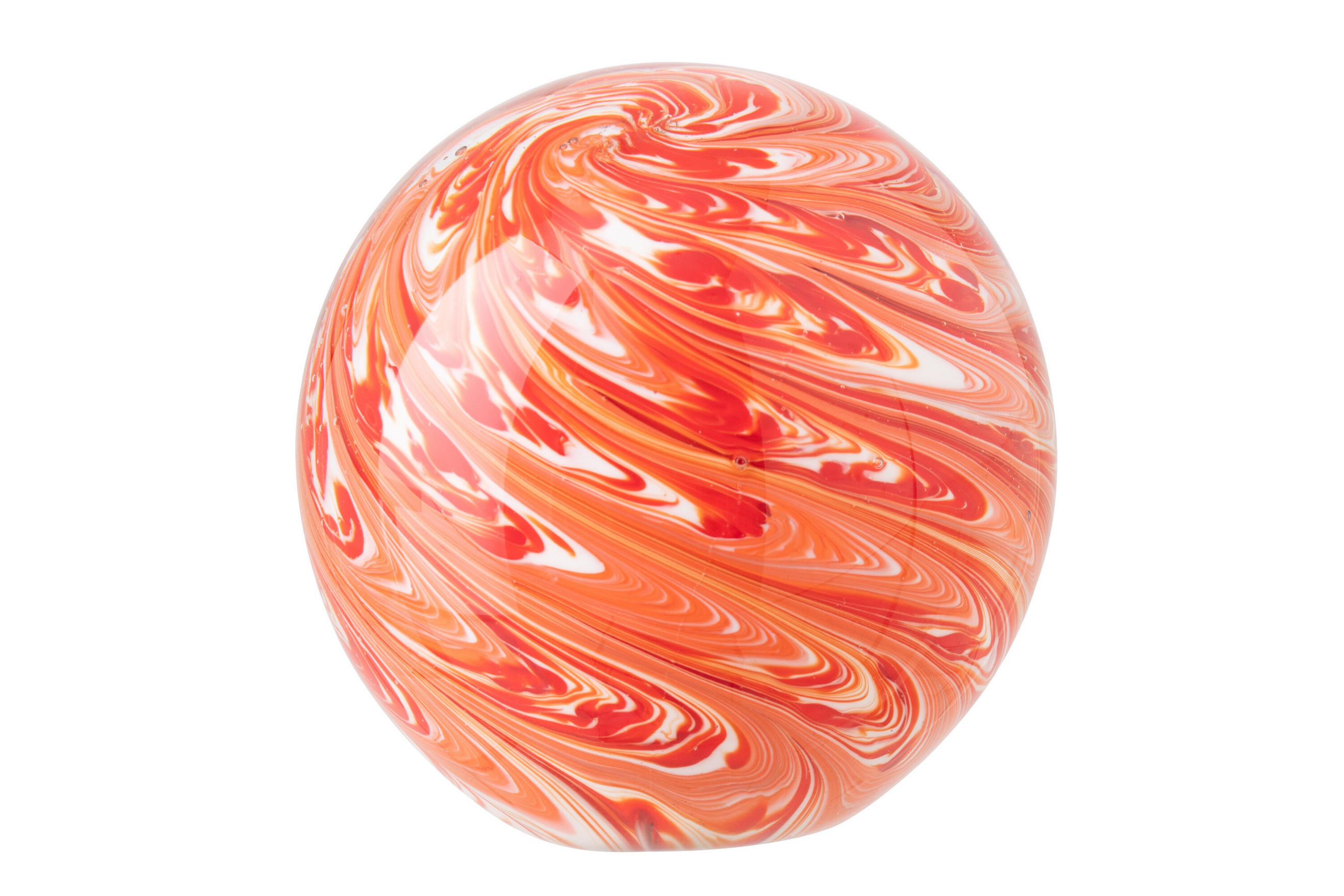 BRIEFBESCHWERER BALL - Orange, Glas (12/12/12cm) - J-Line