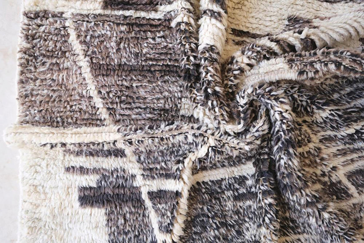 BERBERTEPPICH Boujaad handgewebt 200x 300 cm - Grau, Naturmaterialien (200/300cm) - AFK Living