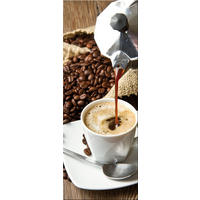 GLASBILD 30x80 cm Küche Kaffee braun - Gelb, Glas (30/80cm) - artissimo