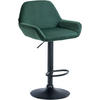 BARHOCKER Samt dunkelgrün - Dunkelgrün/Schwarz, Textil/Metall (51/89/52cm) - CLP