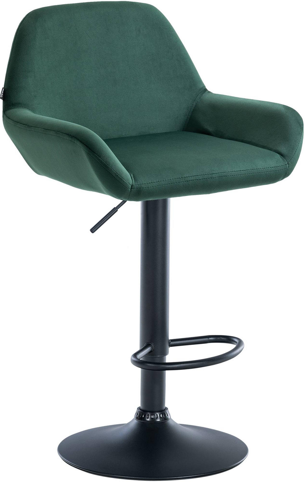 BARHOCKER Samt dunkelgrün - Dunkelgrün/Schwarz, Textil/Metall (51/89/52cm) - CLP