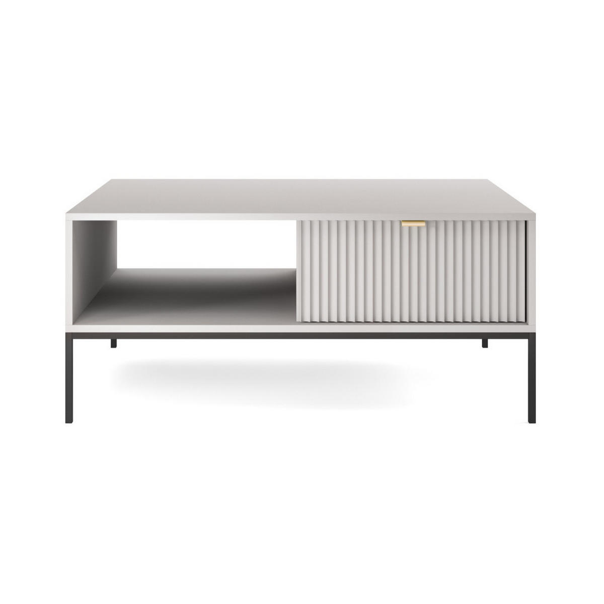 COUCHTISCH GRAU - Schwarz/Grau, Holzwerkstoff (68/104/48cm) - FURNLUX