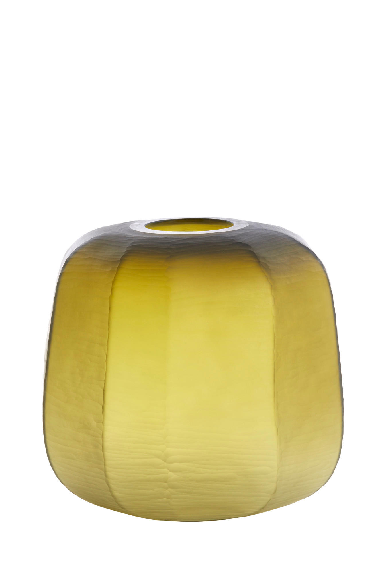 VASE Pacengo Gelb Ø33/32 cm - Gelb, Glas (33/32cm) - Light & Living