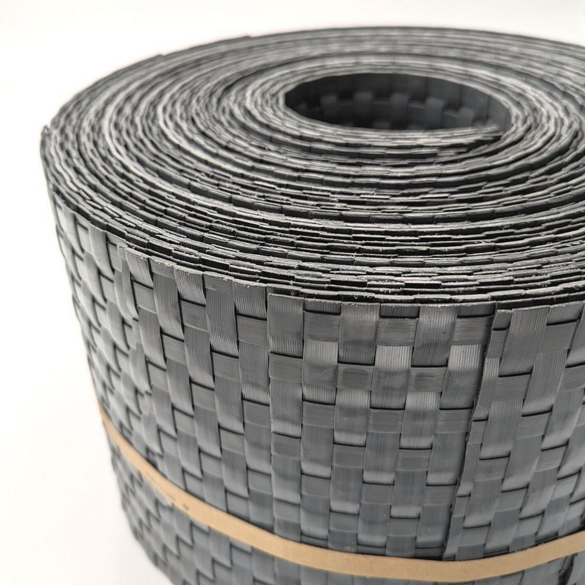 SICHTSCHUTZSTREIFEN Rattan für Doppelstabmatten UV-beständig Anthrazit 10x 2,55m - Anthrazit, Kunststoff (2550/19cm) - ZAUN|ZU
