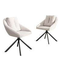 ESSZIMMERSTUHL Drehbar Samt Beige Grau, Ergonomisch Modern - Beige, Textil (65/79/59cm) - FLIEKS