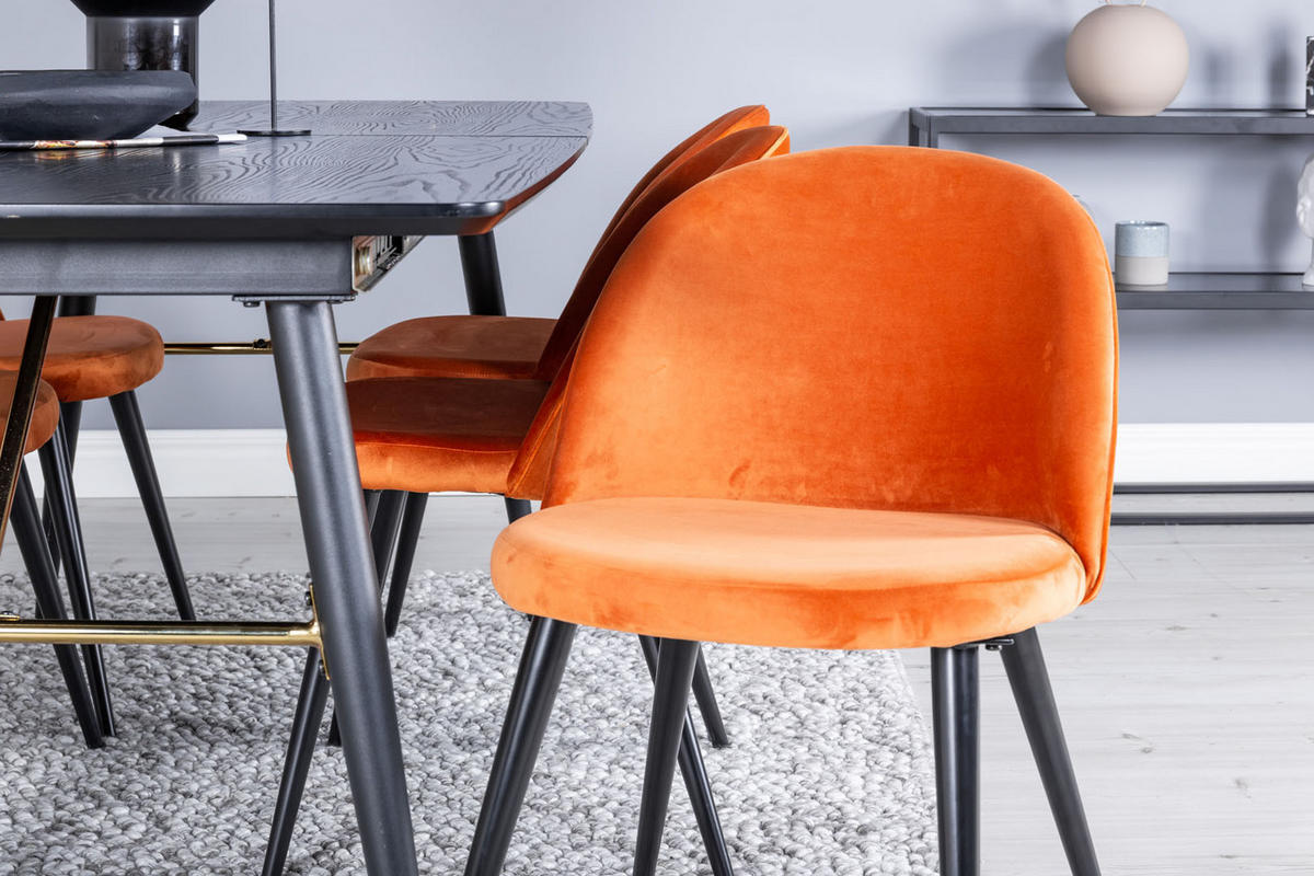 TISCHGRUPPE Orange - Orange, Holzwerkstoff (85/76/180cm) - ebuy24