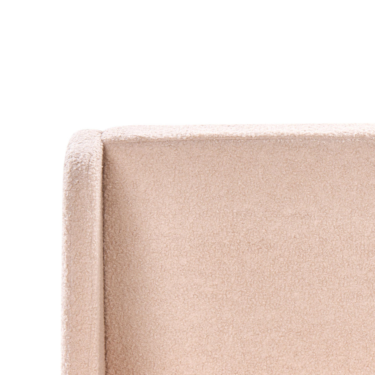 KINDERBETT Bouclé 90/200 cm Beige Laye - Beige/Braun, Textil (90/200cm) - Beliani
