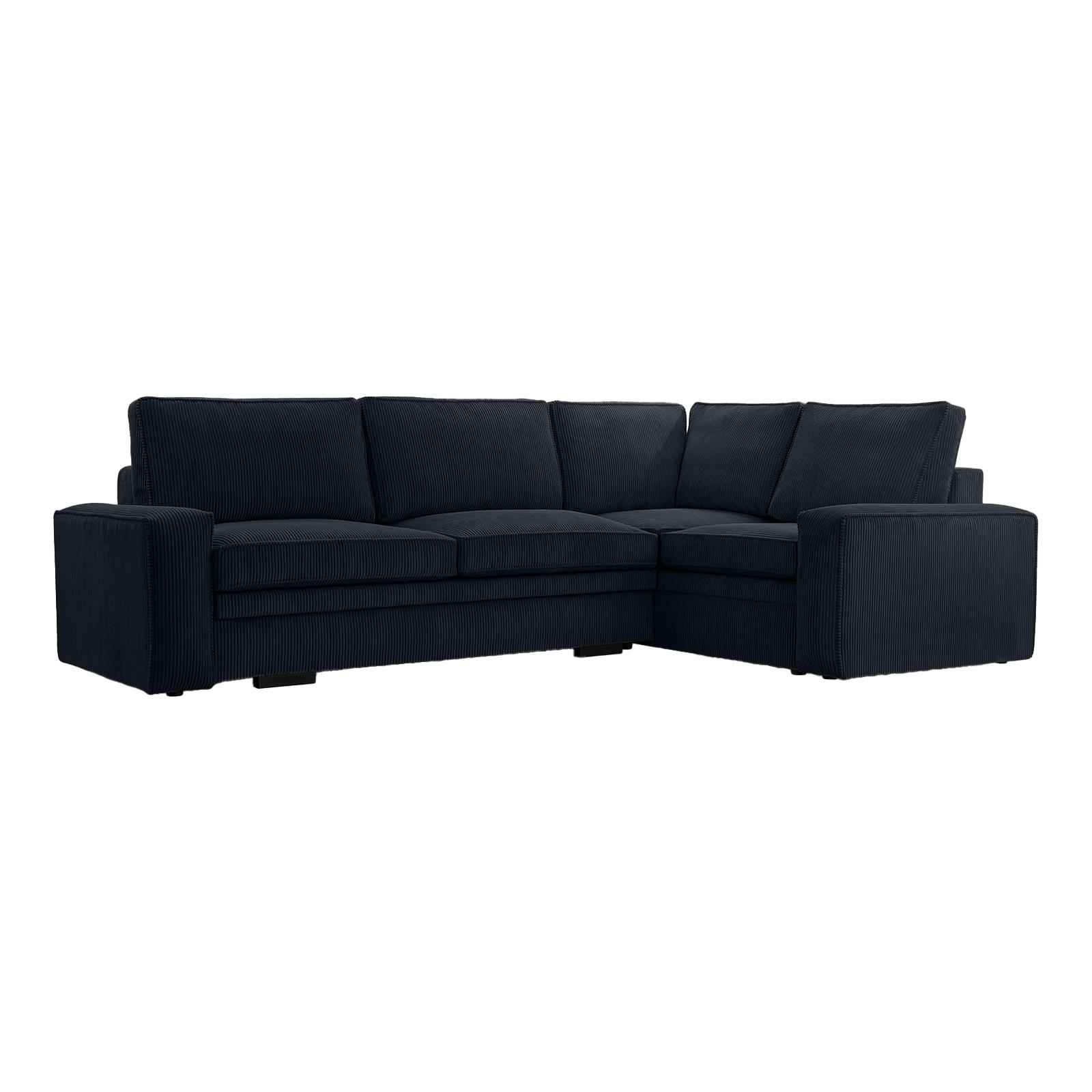 Fedve ROHOVÁ SOFAS FJORDI s funkcí spaní, Černá