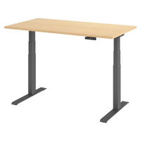 SCHREIBTISCH elektrisch XDKB 80/140/74 cm in Ahornfarben/Graphitfarben - Ahornfarben/Graphitfarben, Holzwerkstoff (80/140/74cm) - bümö
