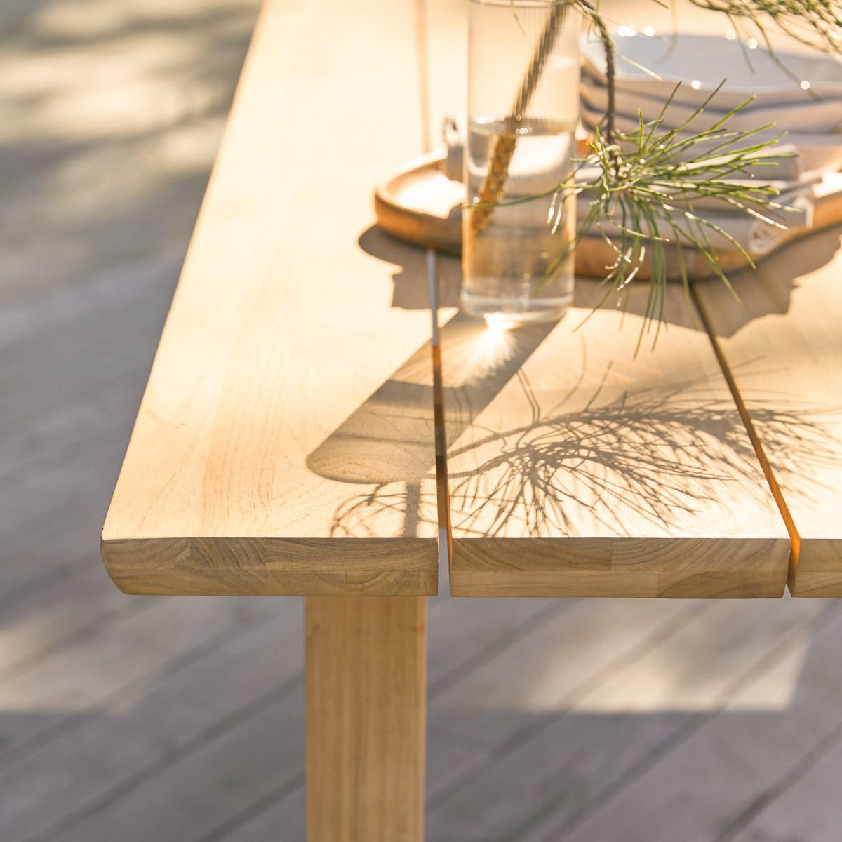 GARTENTISCH Noah Natur aus Teak - Naturfarben, Holz (102/244/76cm) - Tikamoon