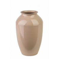 VASE ROGER Beige 10/17/27cm Metall - Beige, Metall (27cm) - Mondex