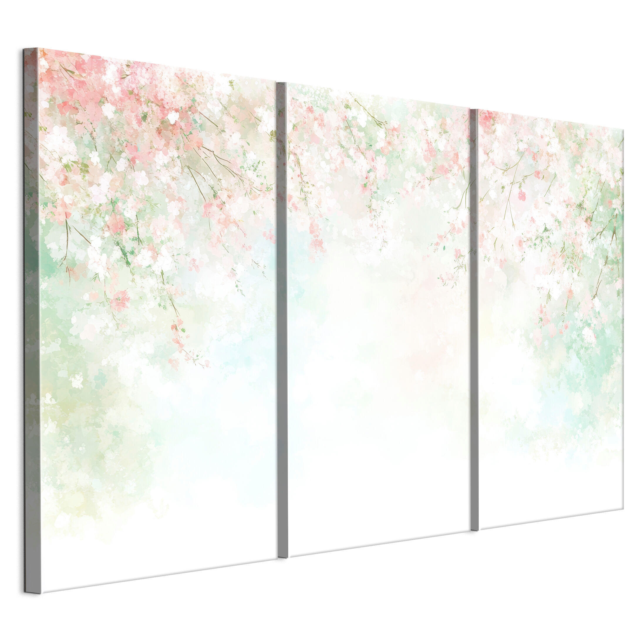 LEINWANDBILD Blütenknospen 3-tlg. 120x80 cm - Multicolor, Holz (120/80cm) - LUMASOUL