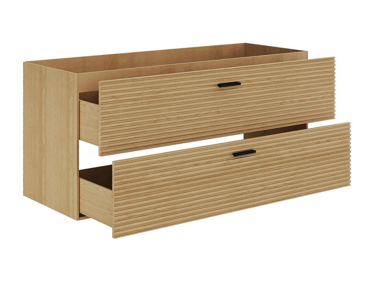 WASCHBECKENUNTERSCHRANK - 120 cm x 46 cm - holz - naturfarben hell Sarone - Naturfarben, Holz (120/55/46cm) - Vente-Unique