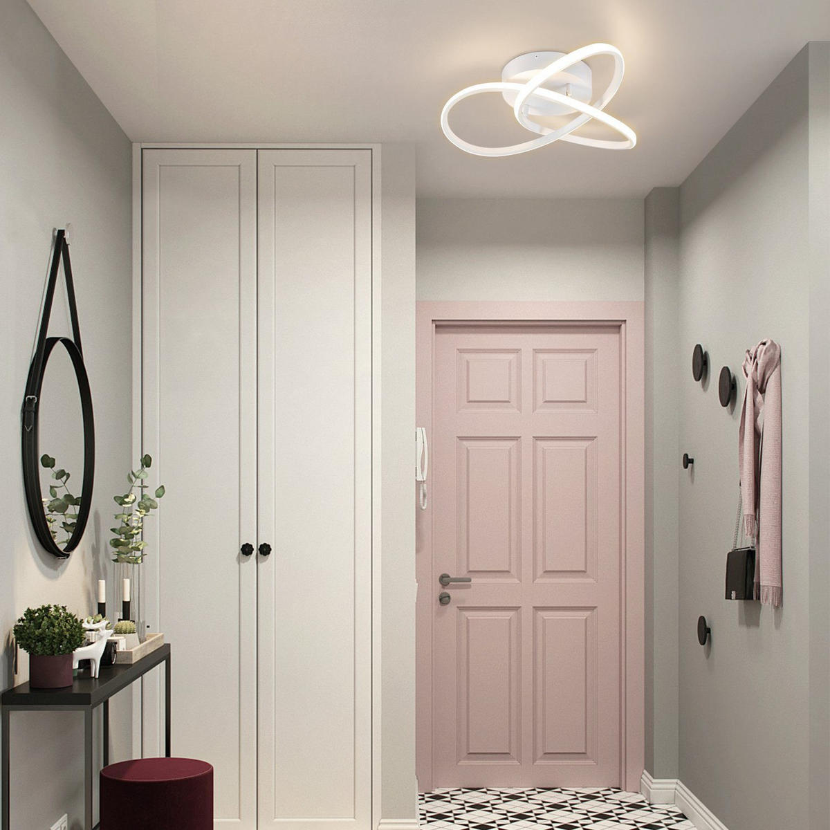 LED-DECKENLEUCHTE Grimmenwall 14/18/40 cm - Weiß, Metall (40/14/18cm) - ZMH