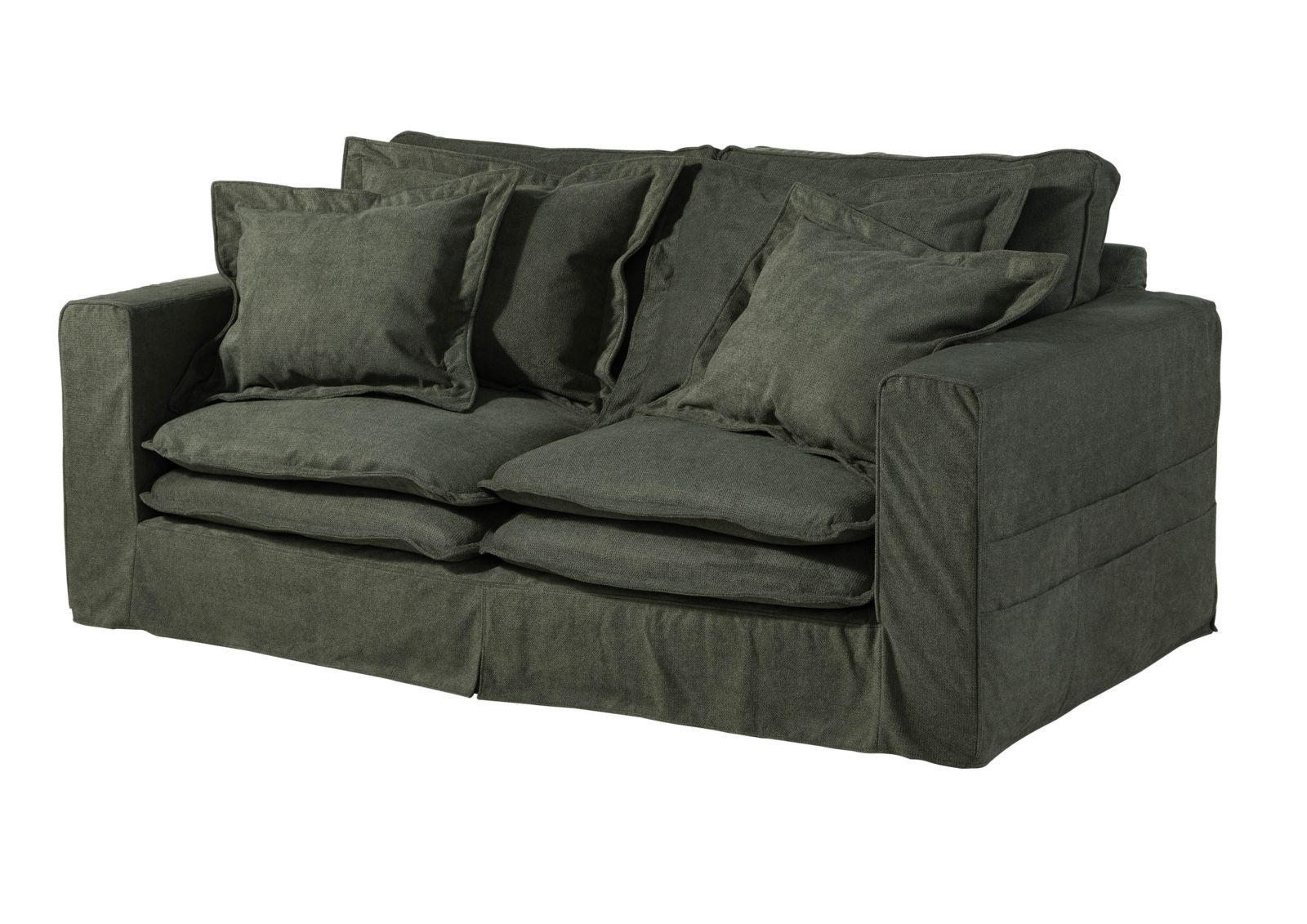 Massivmoebel24 Hussensofa Grün 196x76x108 cm