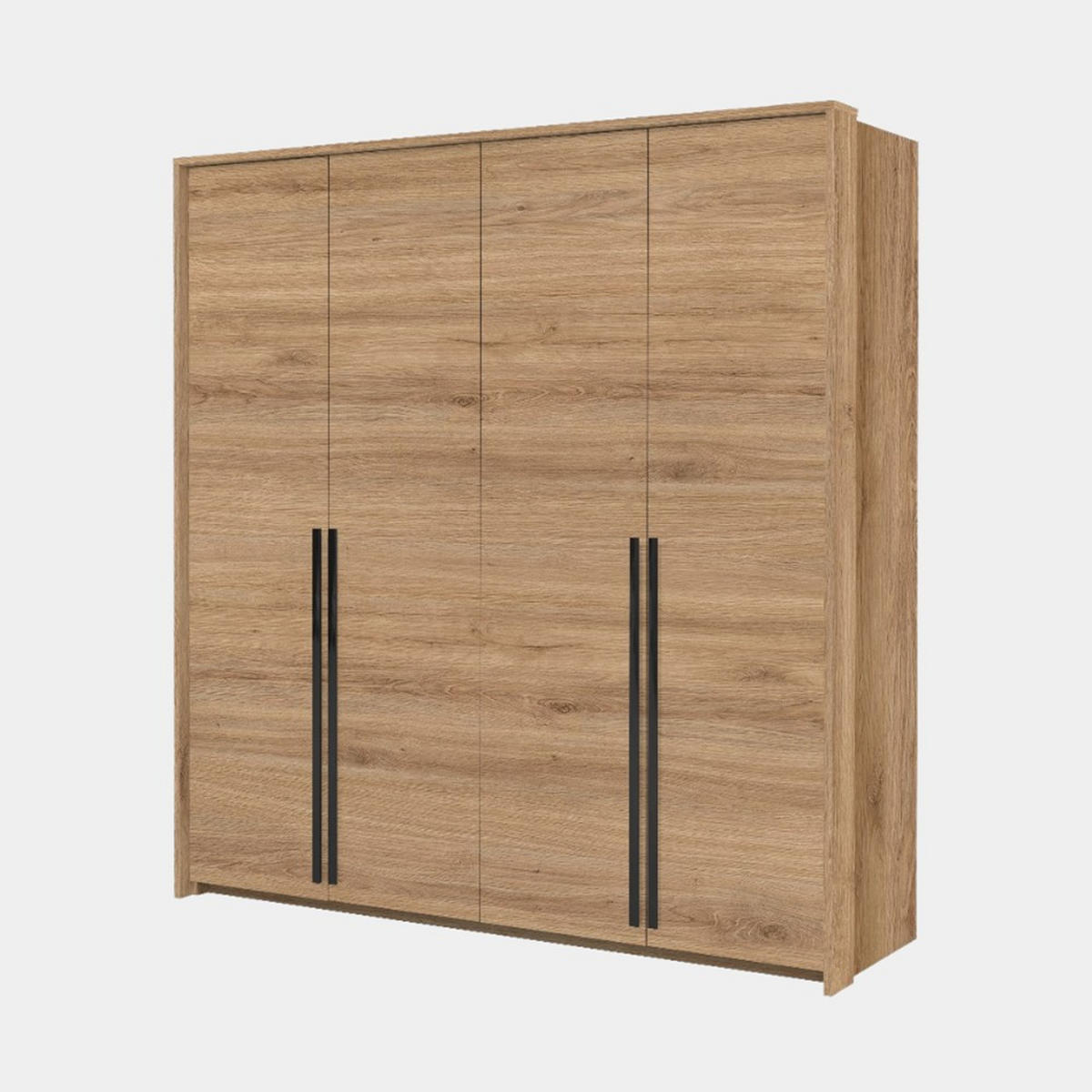 DREHTÜRENSCHRANK Giana mit 4 Türen, 210 cm, eichefarben - Eichefarben, Holzwerkstoff (210/215/64.5cm) - Beautysofa
