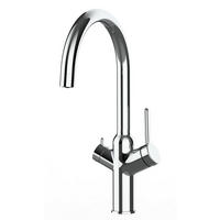 3-WEGE-KÜCHENARMATUR, Verchromt, 360° schwenkbar - Chromfarben, Metall (21.4/38.5/21.4cm) - VIZIO