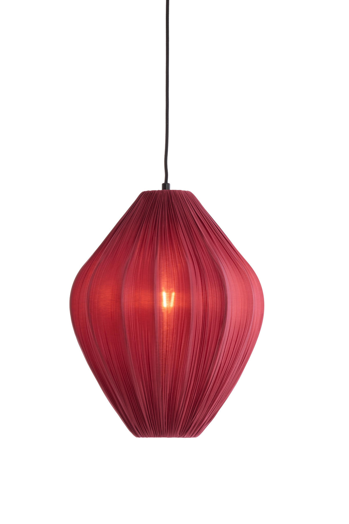 HÄNGELAMPE - Rot - 36/36/44 cm - Rot, Textil (36/36/44cm) - Light & Living