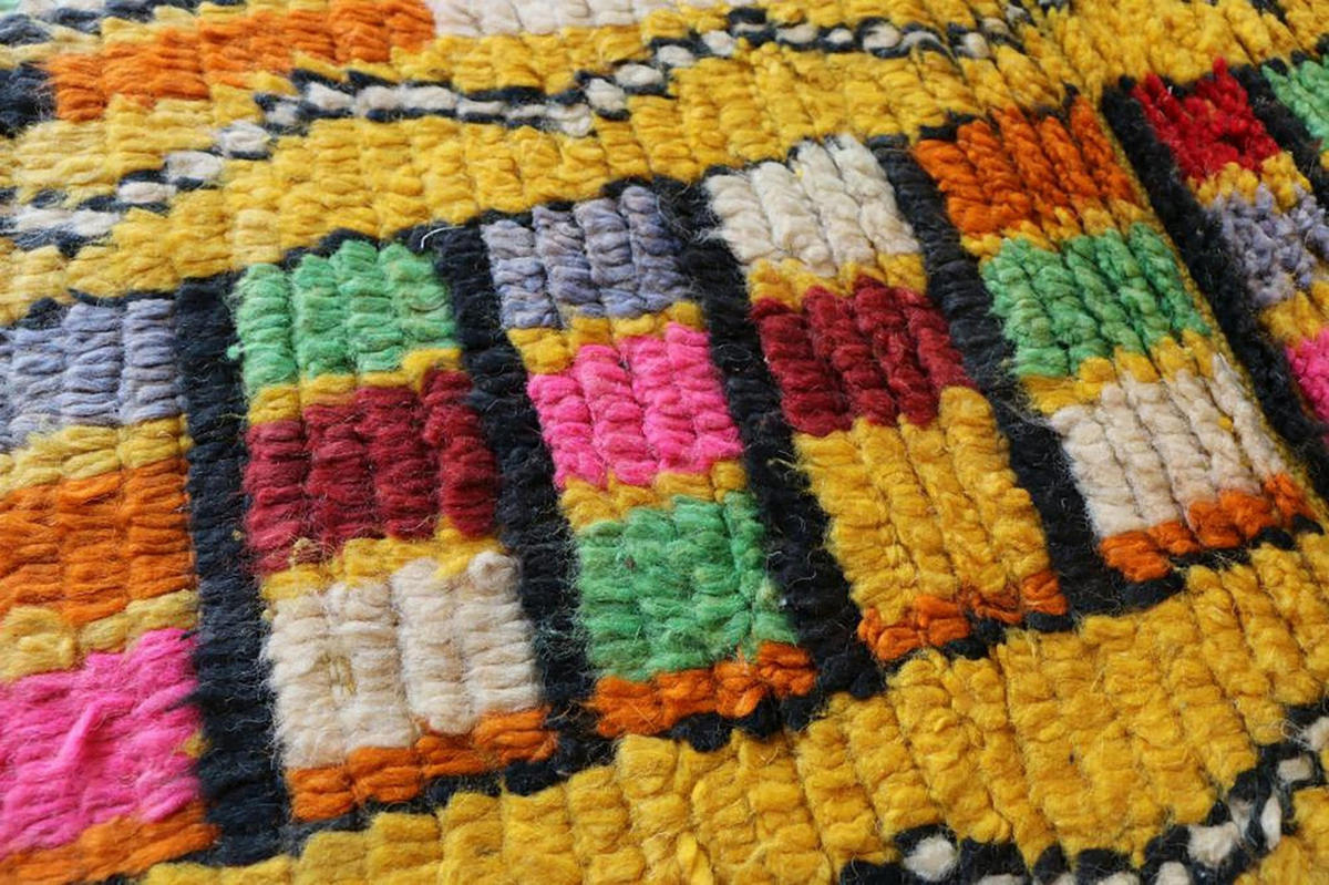 BERBERTEPPICH aus reiner Wolle 66x 340 cm - Gelb, Naturmaterialien (66/340cm) - AFK Living