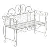 GARTENBANK Lenar Metall Weiß 128x46x94cm Metallbank - Weiß, Metall (128/94/46cm) - DELUKE