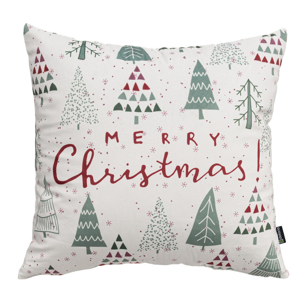 KISSENHÜLLE Holiday Trees 43x43 cm - Weiß, Textil (43/1cm) - Dekoria