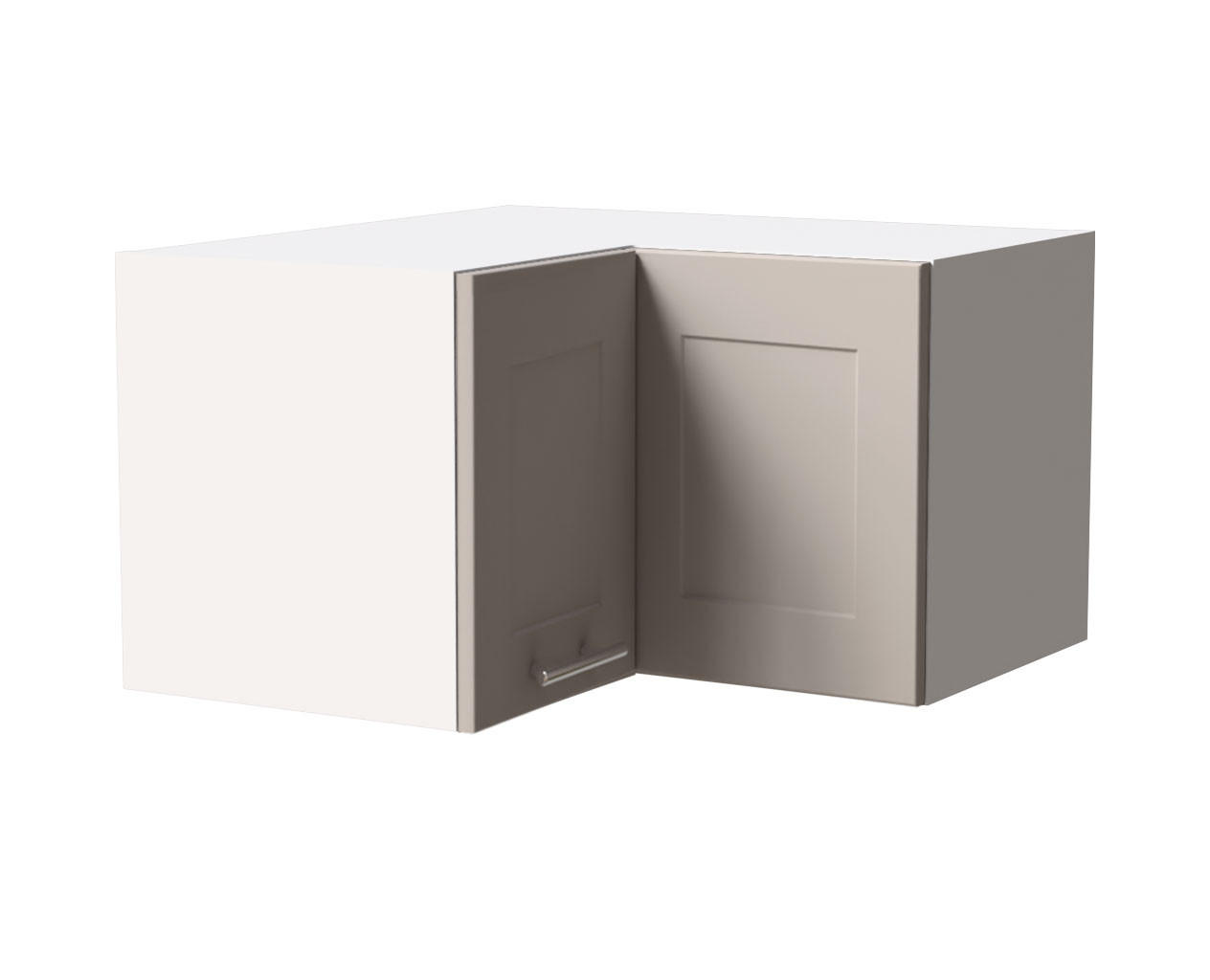 ECKHÄNGESCHRANK Oslo W12/60/36 Weiß / Kaschmir Matt 60 / 60 / 36cm - Kaschmir/Weiß, Holz/Holzwerkstoff (60/36/60cm) - Feldmann-Wohnen