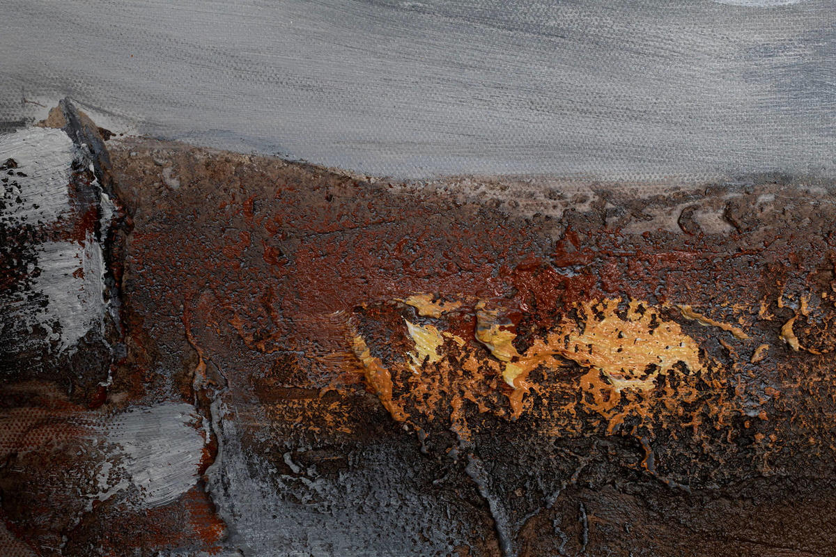 ACRYLBILD HANDGEMALT 80/80 cm - Grau, Textil (80/80cm) - KUNSTLOFT