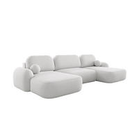 WOHNLANDSCHAFT MOLLY U TERRA FROTTE 00 mit Schlaffunktion - Weiß, Textil (366/94/175cm) - Bedante