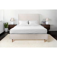 KOPFTEIL gepolstertes – hellbeiger Bouclé-Stoff - 180 cm - Beige, Karton/Holz (180/120/10cm) - Sommeil de Plomb