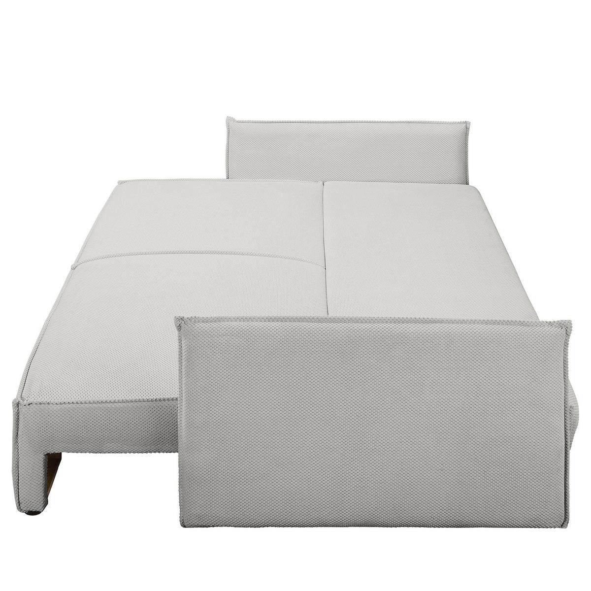 SCHLAFSOFA - Hellgrau/Schwarz, Kunststoff/Textil (221/70/105cm) - home24