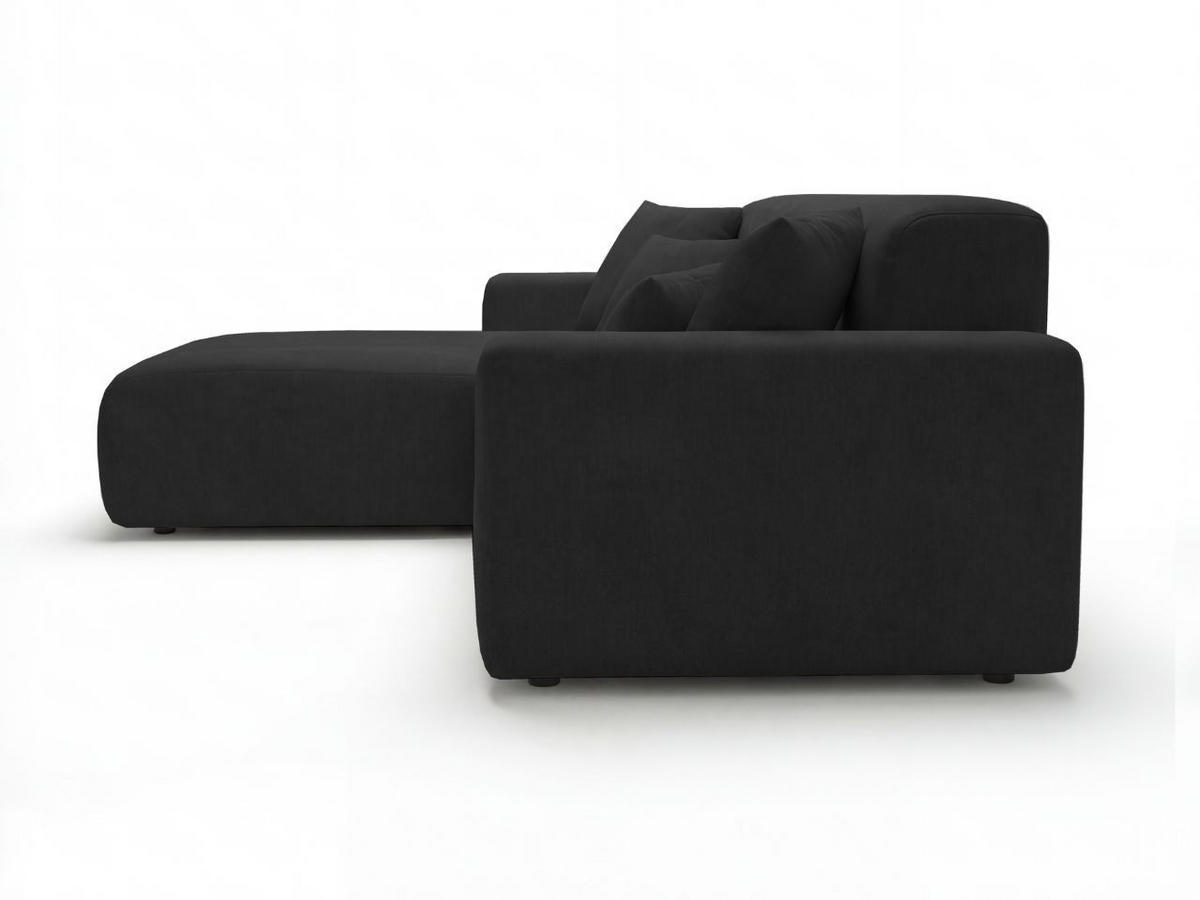 ECKSOFA Nork Schwarz Links - Schwarz, Holz/Textil (180/265cm) - Graingold