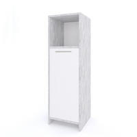 MIDISCHRANK Kiko Beton 30 x 95 cm - Weiß/Grau, Holzwerkstoff (30/95/30cm) - Vicco