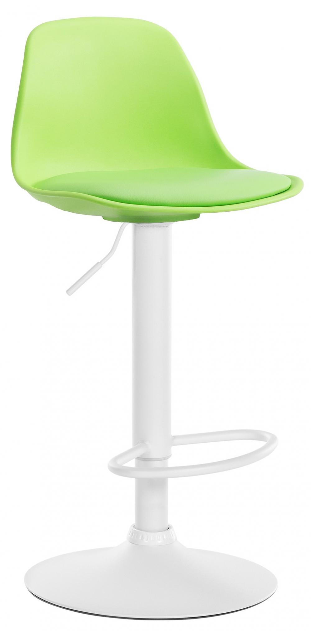 BARHOCKER Kunststoff grün - Weiß/Grün, Kunststoff/Metall (39/82/43cm) - CLP